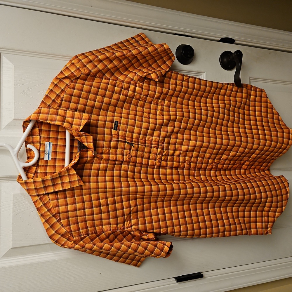 Columbia Orange Button Down | Omni Shade